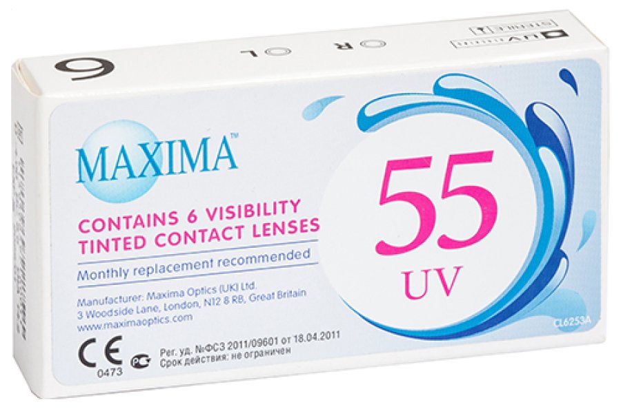 Мягкие контактные линзы Контактные линзы Maxima 55 UV Фото №1 - linza.ua